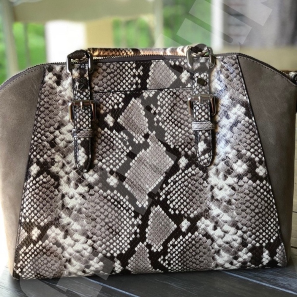 Michael Kors Ciara Large Natural Python Print Bag - Picture 2 of 8